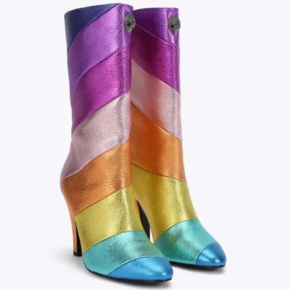 NWT KURT GEIGER LONDON Rainbow Boots - Picture 9 of 9